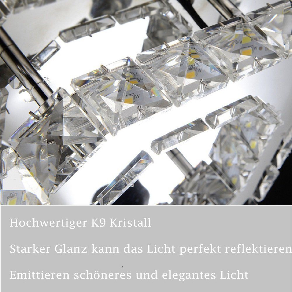 12W-108W Dimmbar Kristall Deckenlampe LED Wohnzimmer Flurlampe