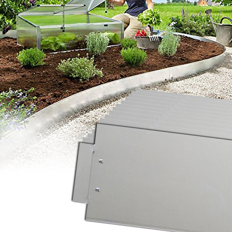 Rasenkante Verzinkt Stahl 14/18cm hoch Mähkante Beeteinfassung