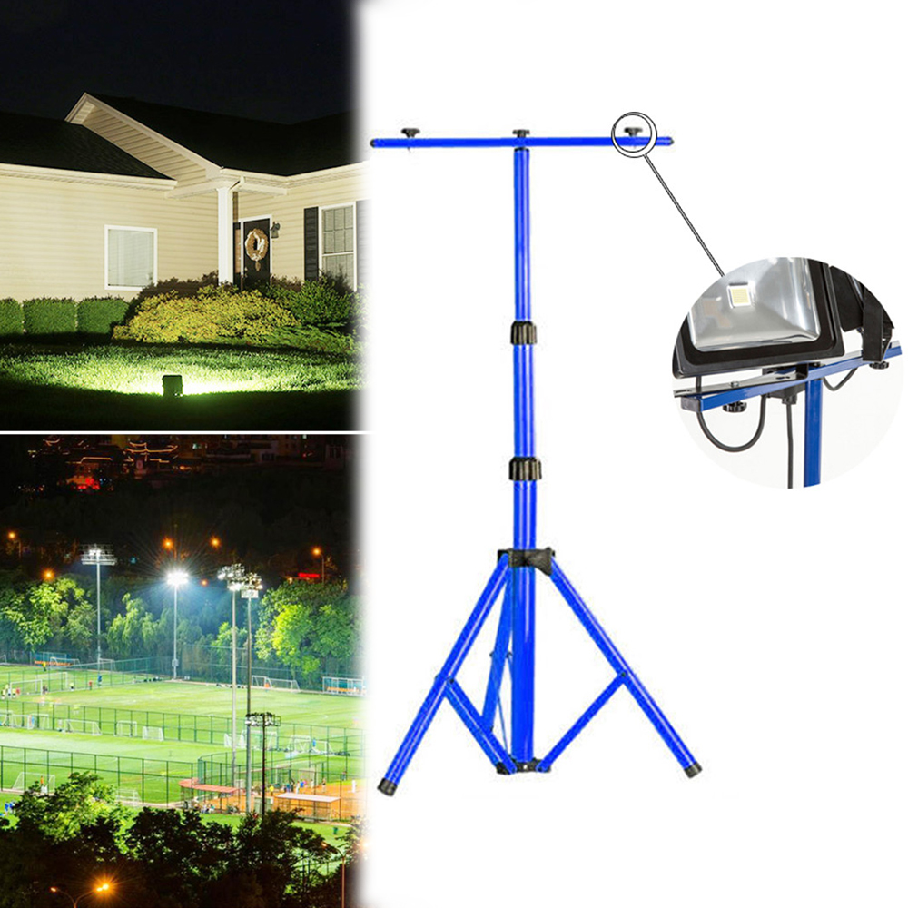 Teleskop Stativ Für 2 Halogenstrahler LED Arbeitslampe Baustrahler Fluter Lampe