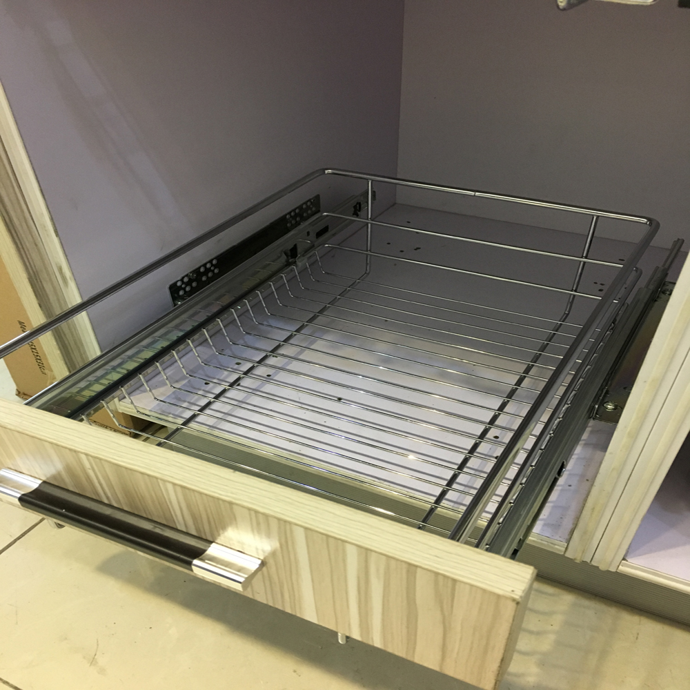2 pcs Teleskop Schublade Küchenschublade Schrank Korbauszug 60 cm