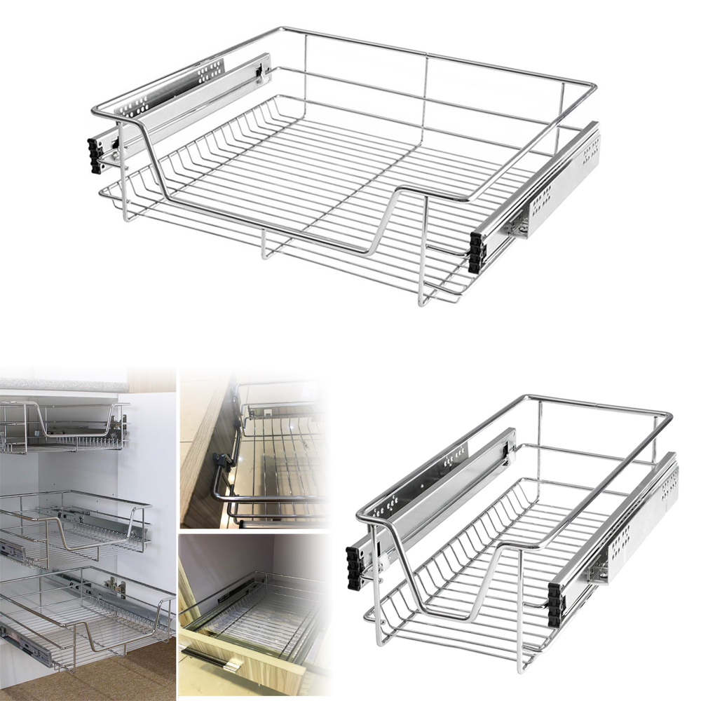 30-60cm Teleskop Schrankkorb Korbauszug Schrankauszug für Regal