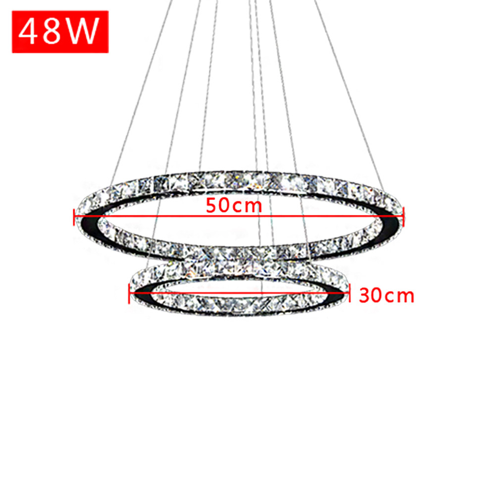 Design 48w Led Kristall Deckenlampe Hangelampe Kronleuchter Dimmbar Pendelleucht