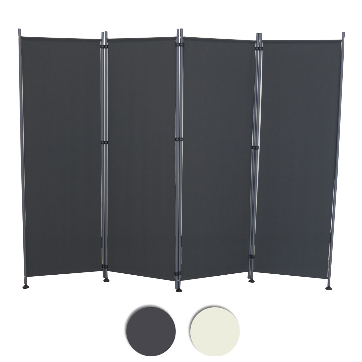 Beige Raumteiler Trennwand Paravent Umkleide 215cm Stellwand Spanische Wand