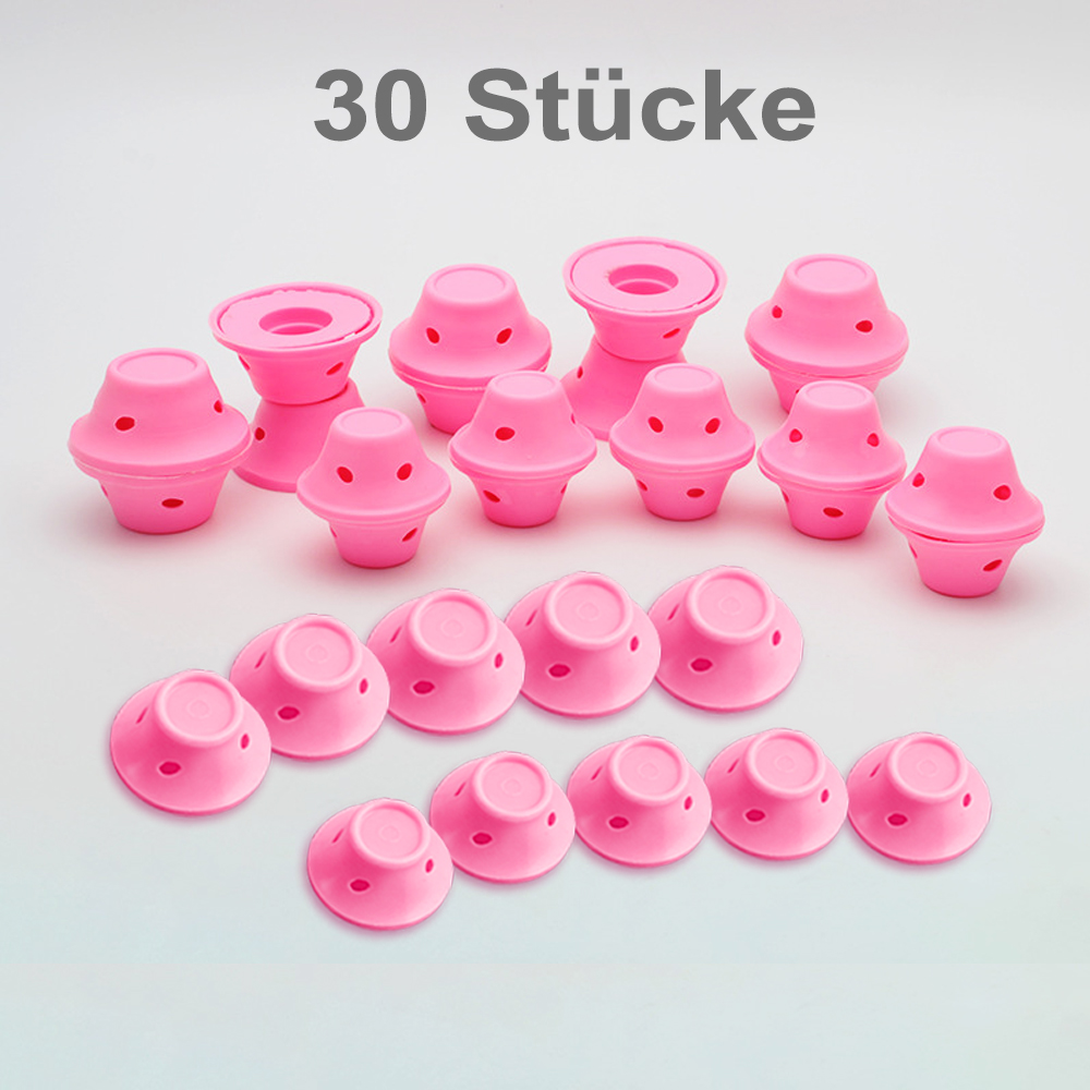 30 Stück Silikon DIY Lockenwickler über Nacht Haar Locken