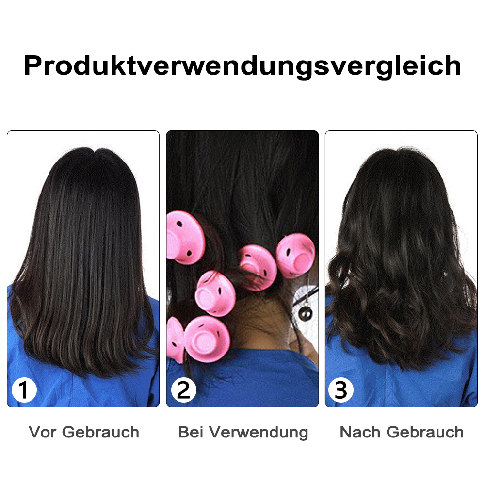 30 Stück Silikon DIY Lockenwickler über Nacht Haar Locken