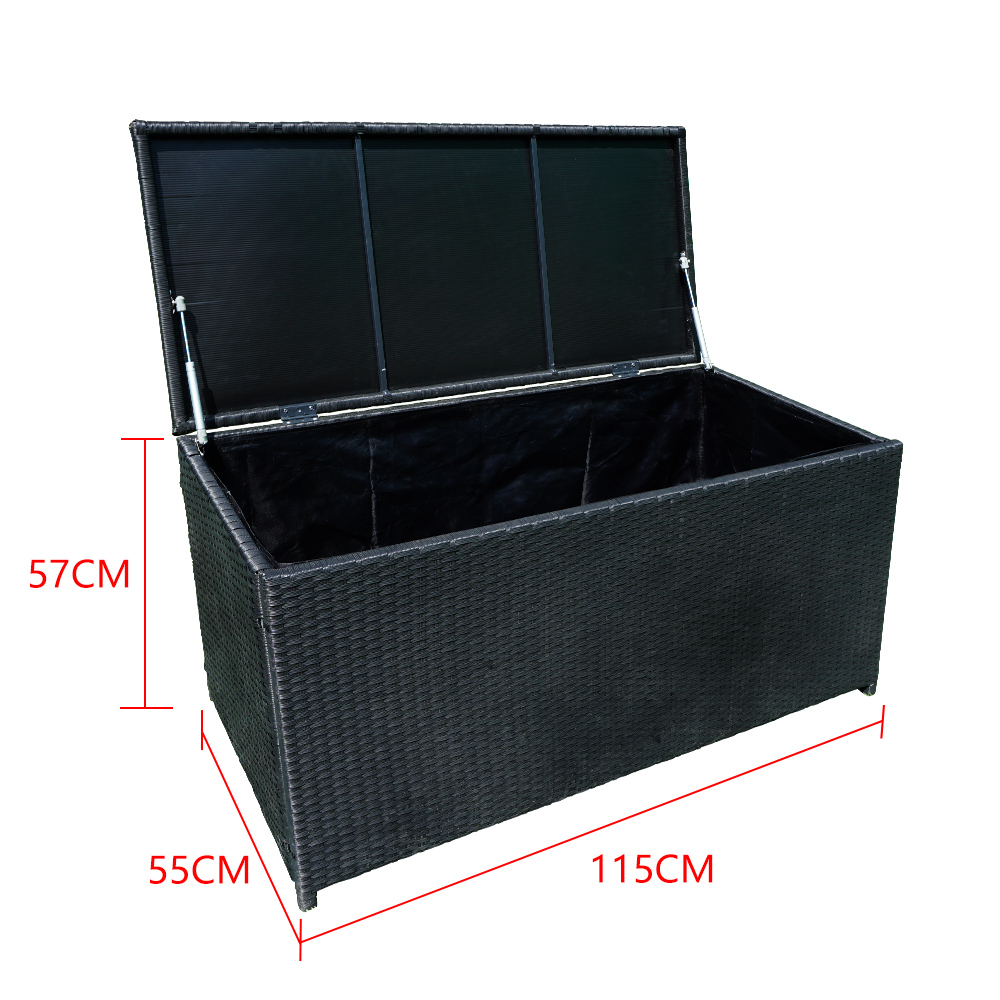 Auflagenbox Poly Rattan Kissenbox Garten Box Gartentruhe Kiste