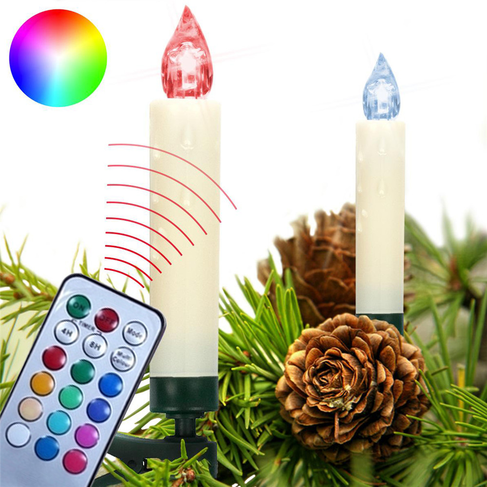 LED Weihnachtskerzen 1040 Stk Kerzen Lichterkette Kabellos RGB