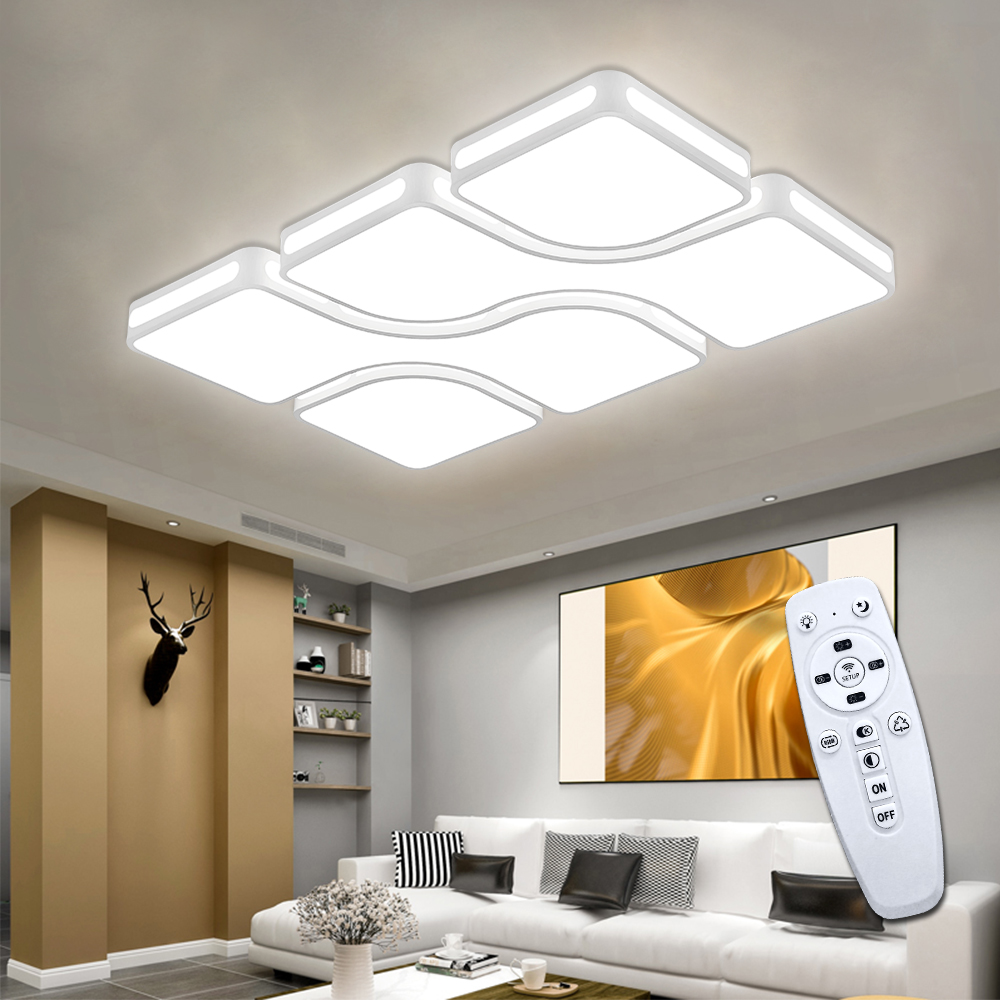 128W LED Deckenleuchte Deckenlampe Esszimmer Essbereich Lampen Dimmbar