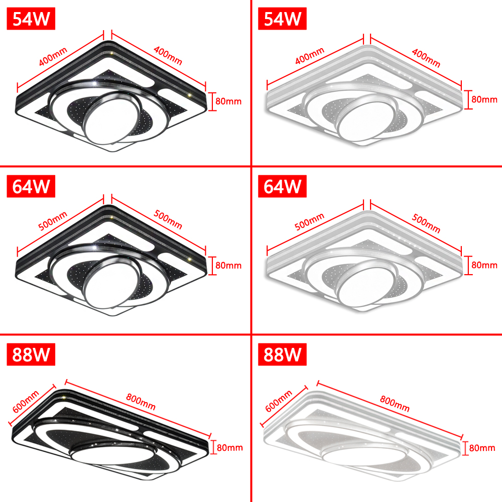 54W-88W LED Deckenleuchte Design Deckenlampe Wohnzimmer Spacecraft