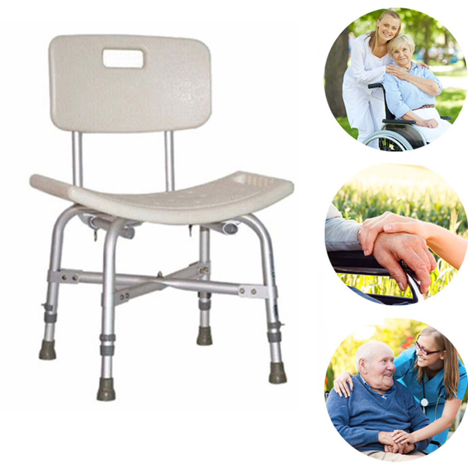 Duschhilfe Duschstuhl Badhocker Duschsitz Stützgestell Höhenverstellbar