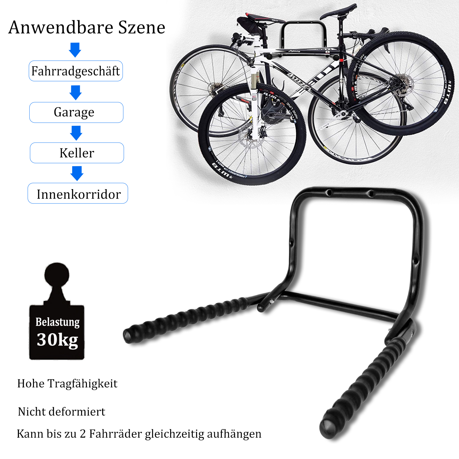 Fahrrad Wandhalterung Klappbar Fahrradhalter Bike Rack Haken Stahl 40kg Garage Ebay