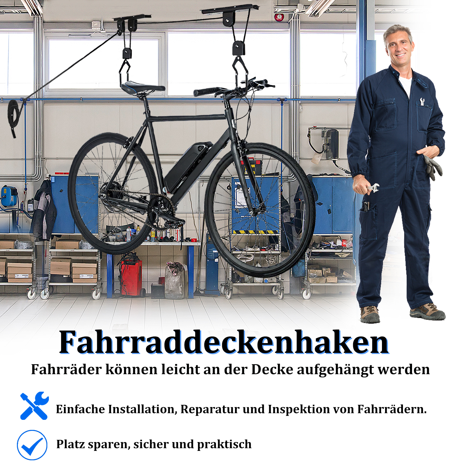 Fahrradaufhängung Fahrradlift Fahrradhalter Decke Deckenhalter mit