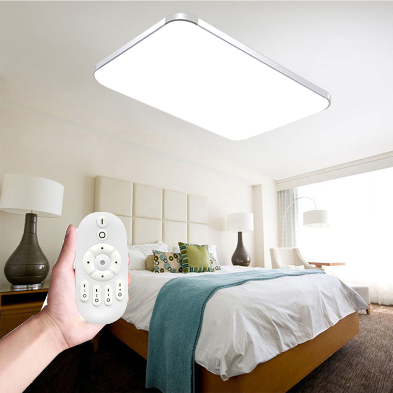 Dimmbar 72W LED Deckenleuchte Deckenlampe Schlafzimmer Küche Rechteck