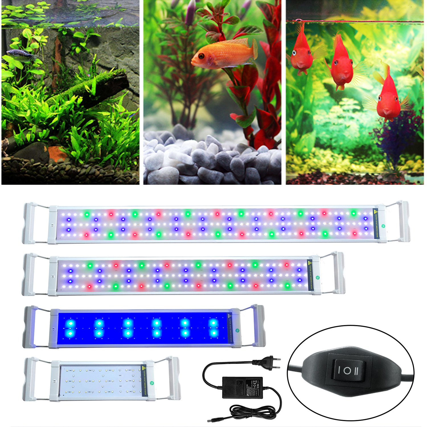 RGB LED Aquarium Beleuchtung Abdeckung Lampe & Vollspektrum