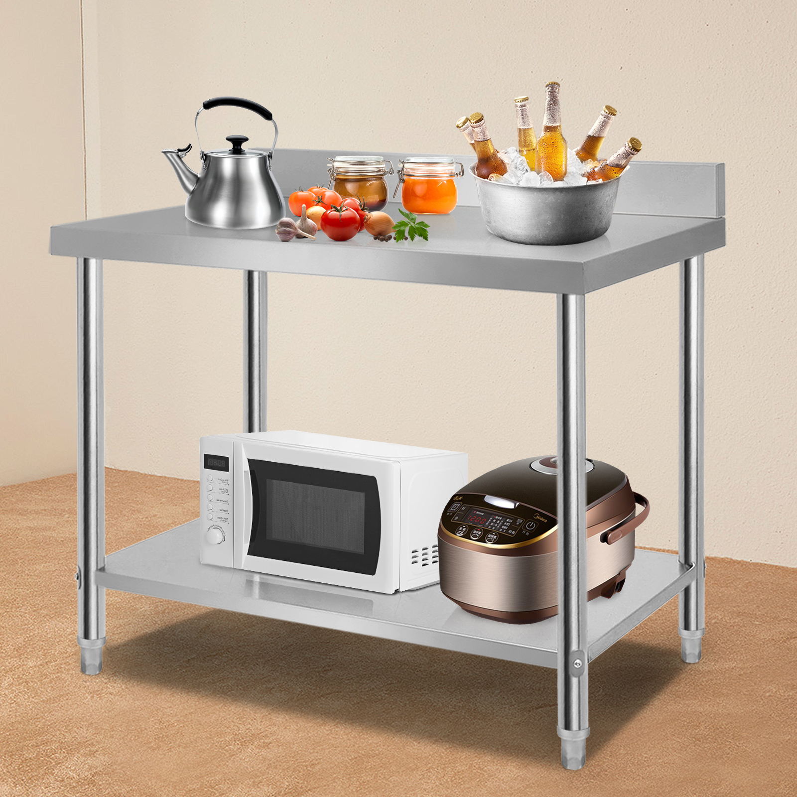 Edelstahltisch Gastronomie Edelstahl Gastro Tisch Arbeitstisch