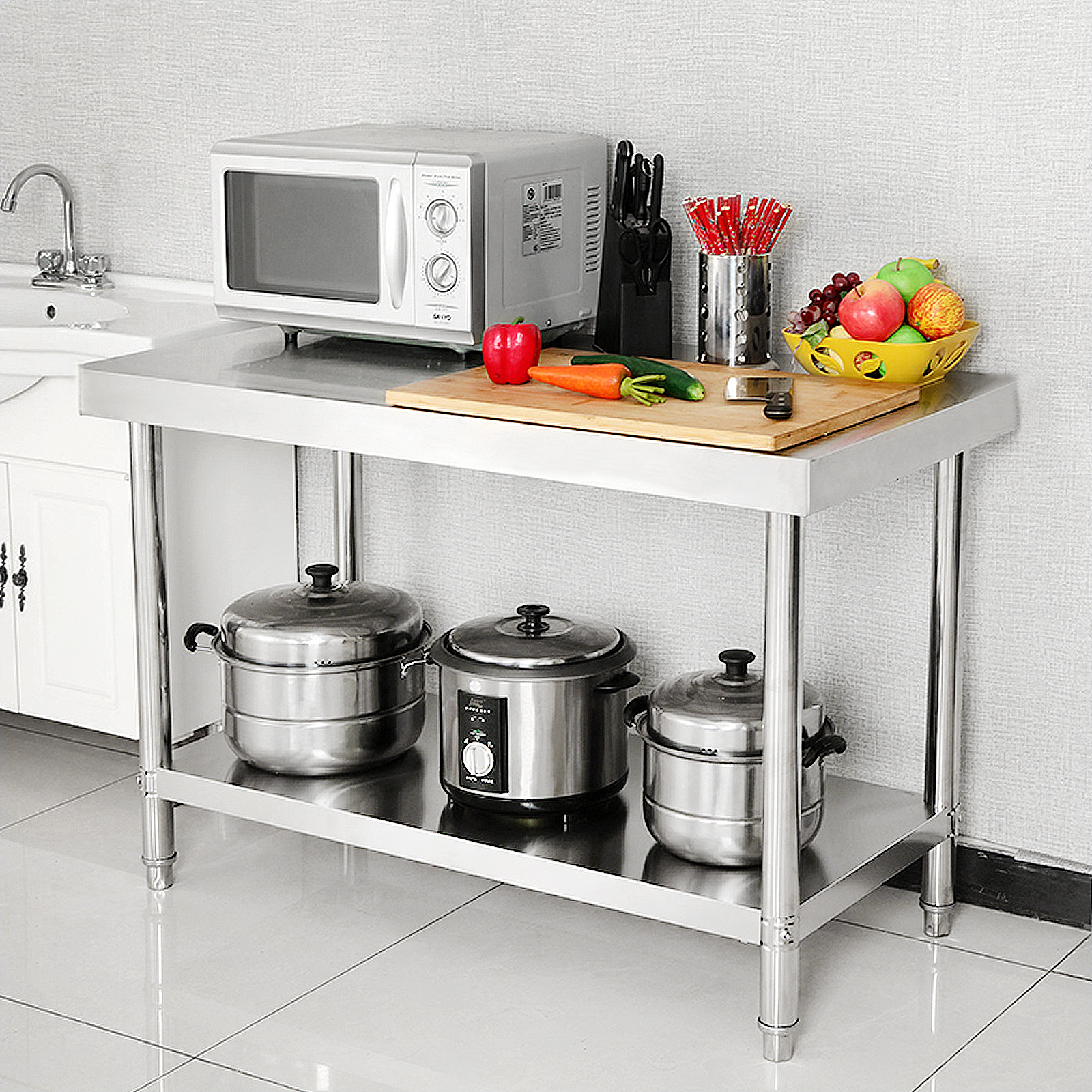 Edelstahltisch Gastronomie Edelstahl Gastro Tisch Arbeitstisch