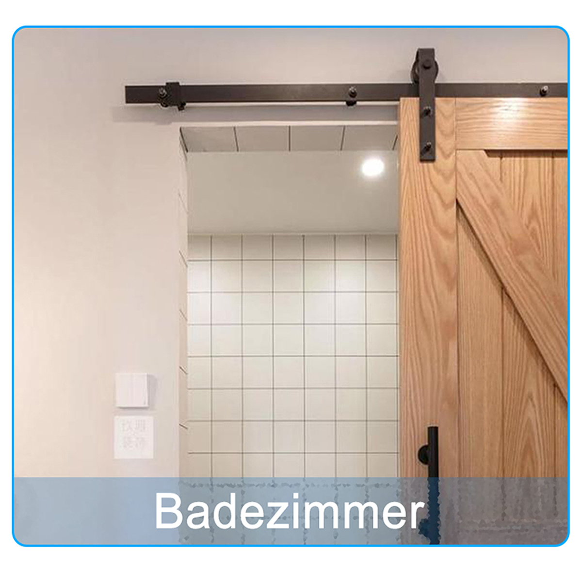 2m Schiebetür Schiebetürsystem Schiebetürbeschläge Türzubehör Holztür