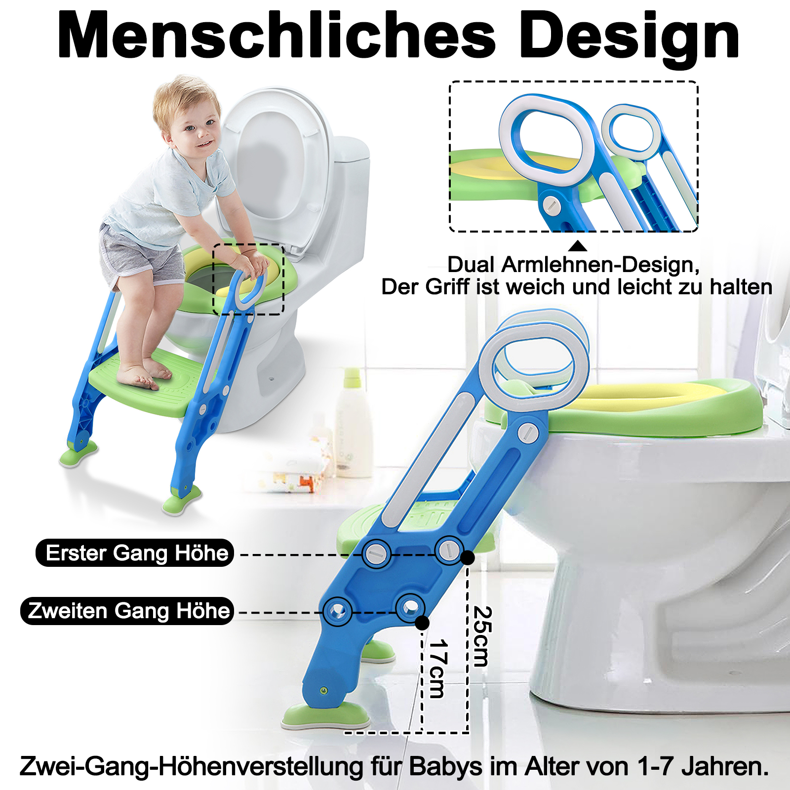 Universeller Kinder-WC-Sitz - Töpfchentrainer für alle Toiletten (Junge)