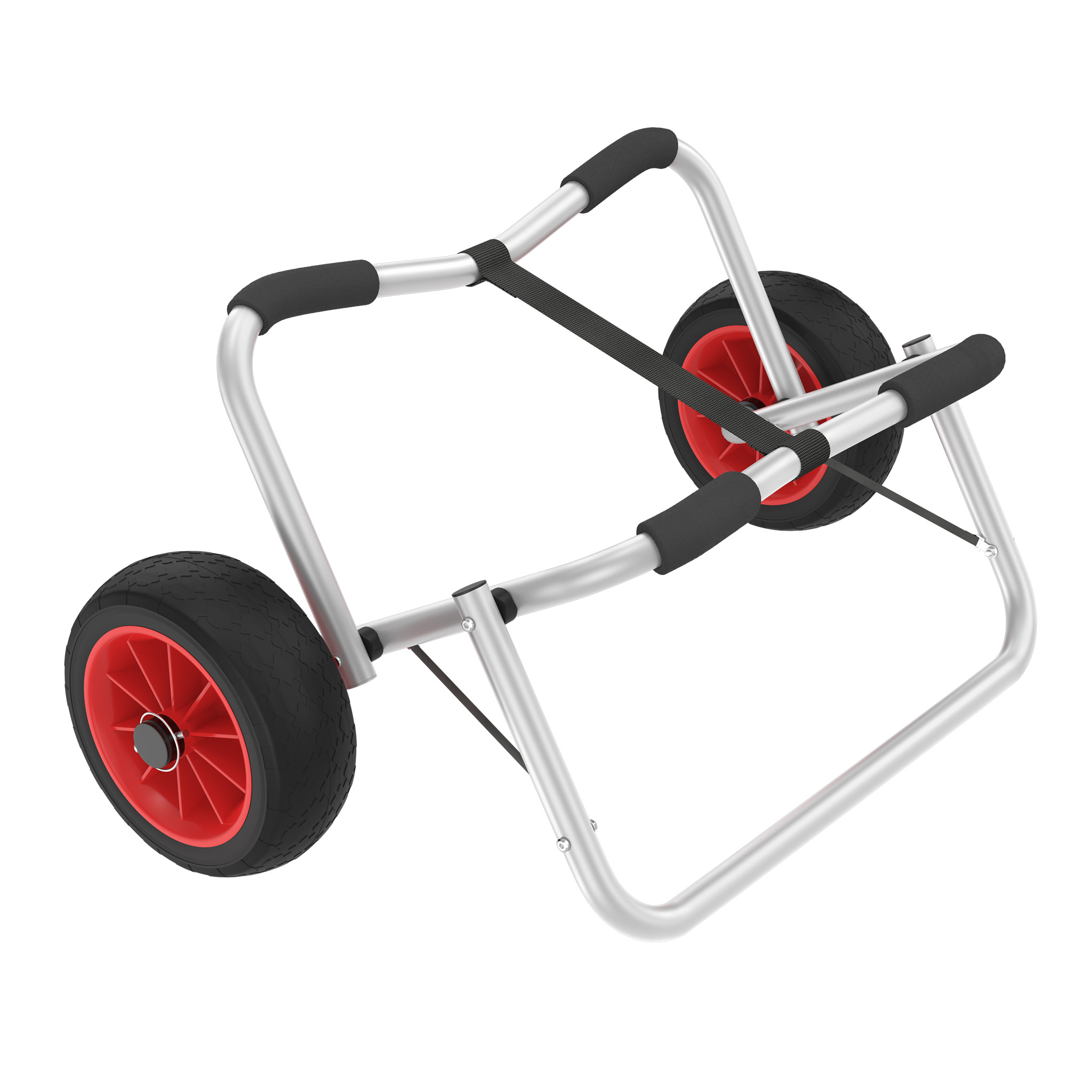 Suusolny Faltbarer Kajakwagen Kanuwagen – Alu SUP Transportwagen Mit PU-Rädern Bis 100 Kg