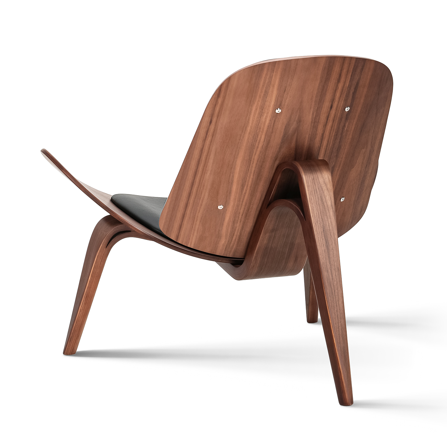 Mid-Century Modern Hans Wegner Style Shell Chair Vintage Mid-Century Modern Hans Wegner Style Shell Chair Vintage
