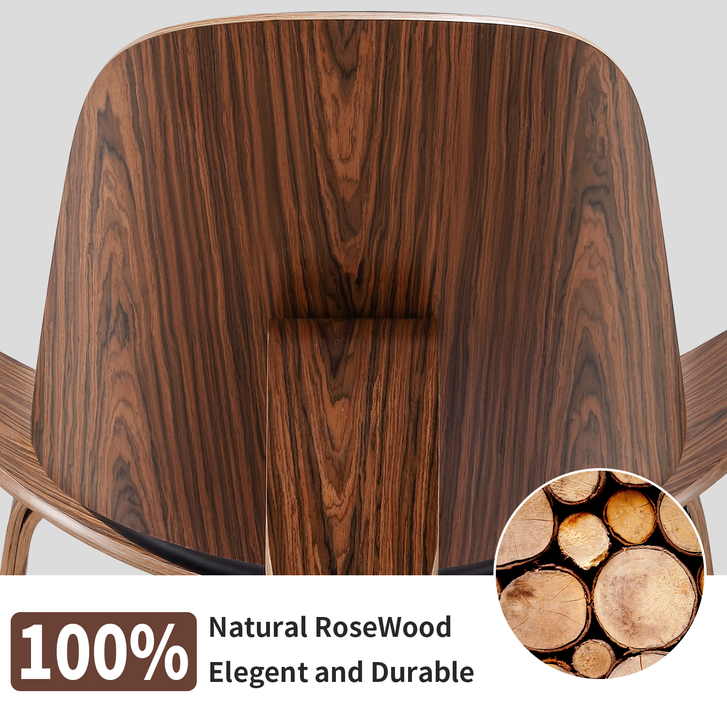 Mid-Century Hans Wegner Shell Chair Side Lounge Chair Tripod