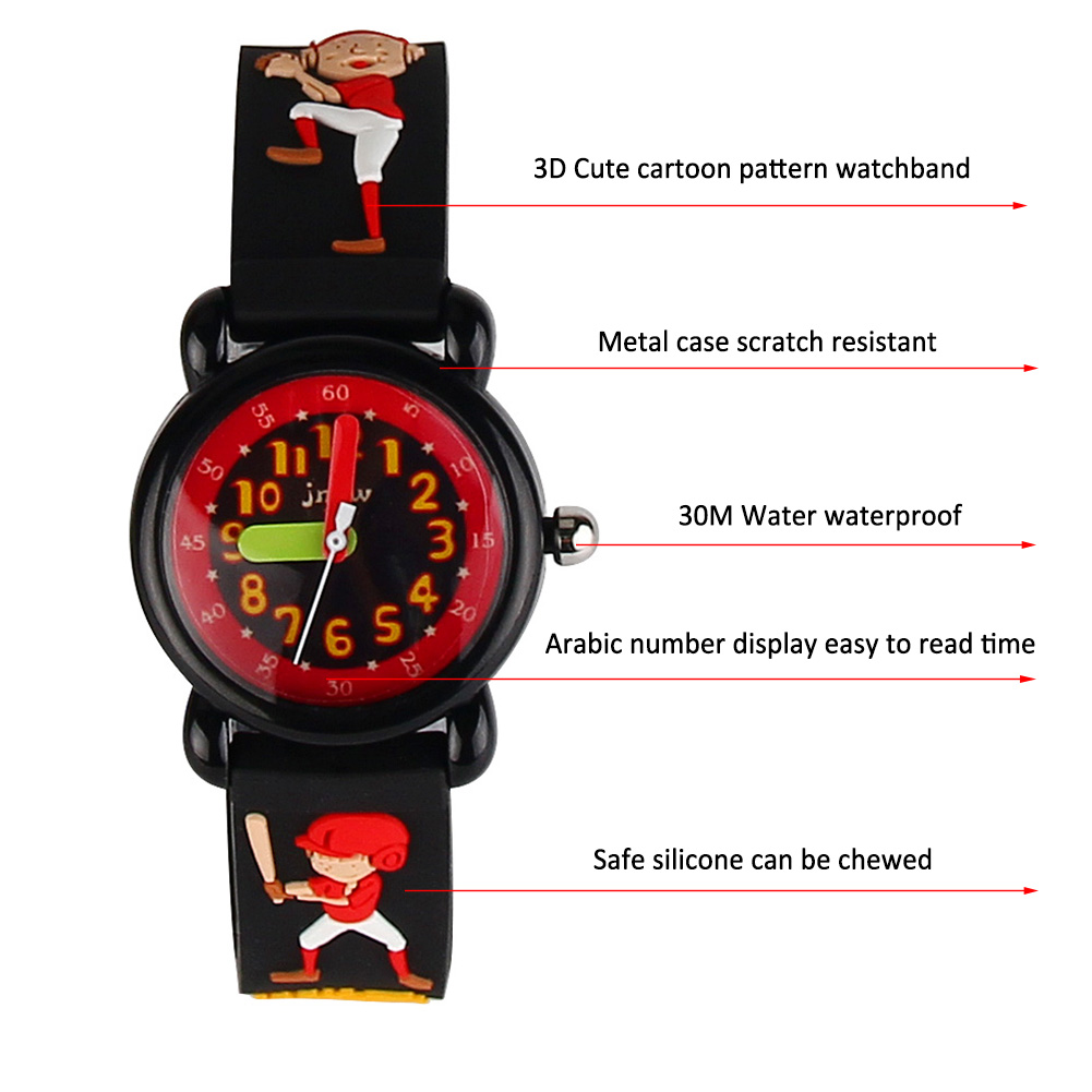 3D Cartoon Analog QUARZUHR Gummiband Kinder Armbanduhr Mädchen Jungen Geschenke - Bild 79 von 83