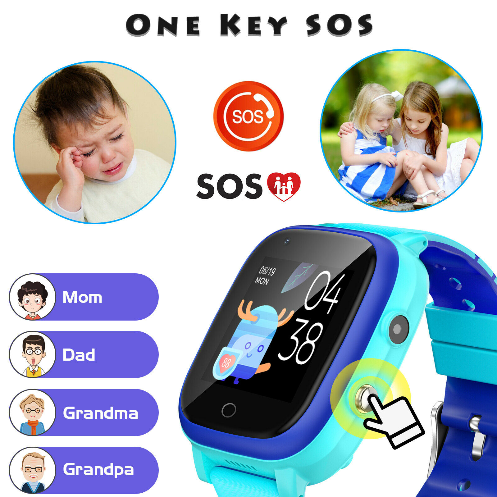 4G Kids Smart Watch Phone GPS Tracker WIFI SOS Video Call Monitor Children Gifts - Picture 35 of 48