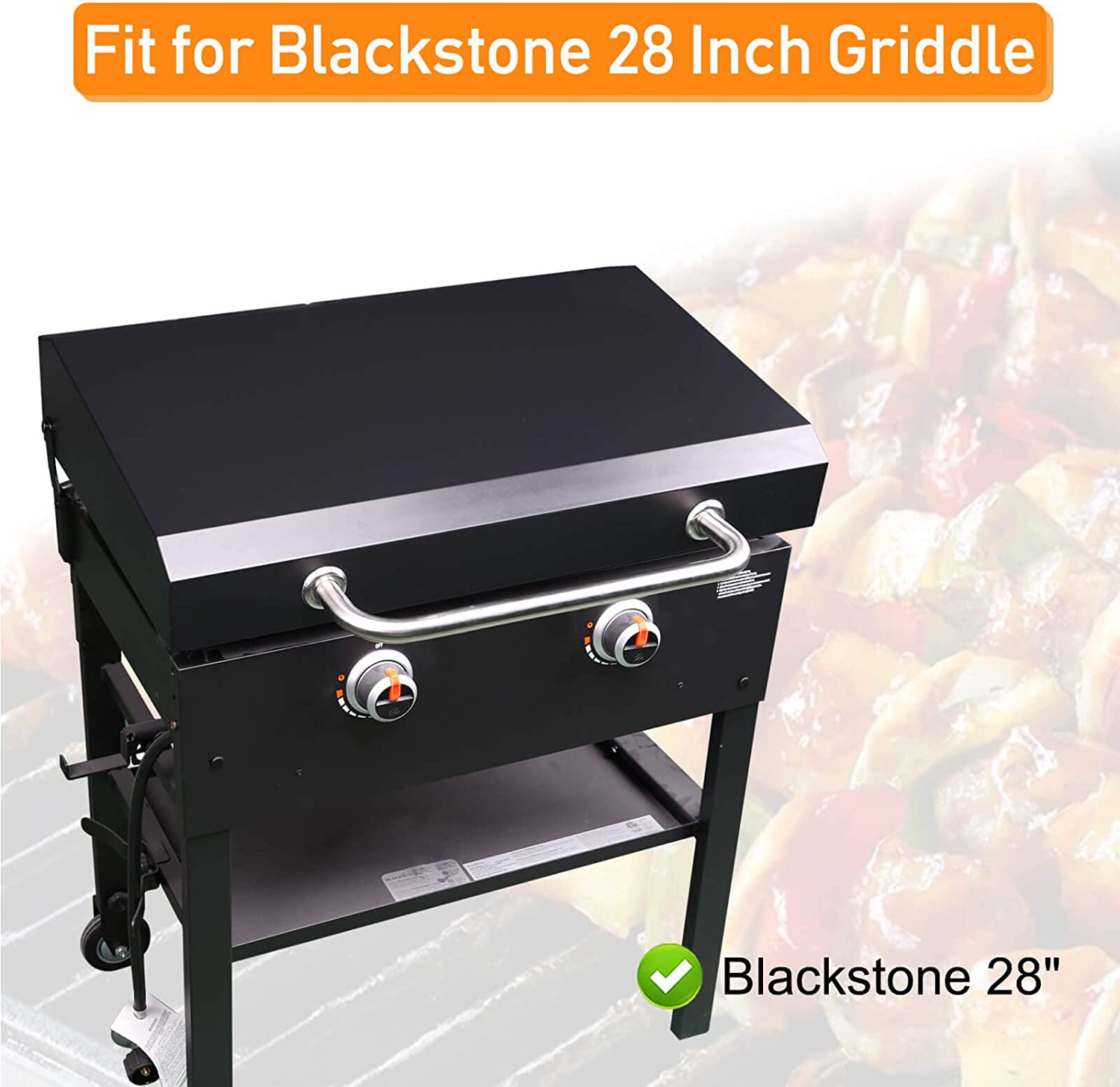 SafBbcue 28 Inch Griddle Hinged Lid for 28 Blackstone Top Griddle