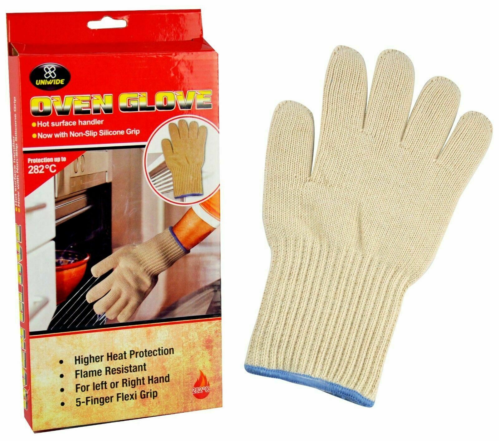 1/2 Pairs Oven Gloves Mitts Hand Kitchen Cooking Baking Heat Resistant  Cotton