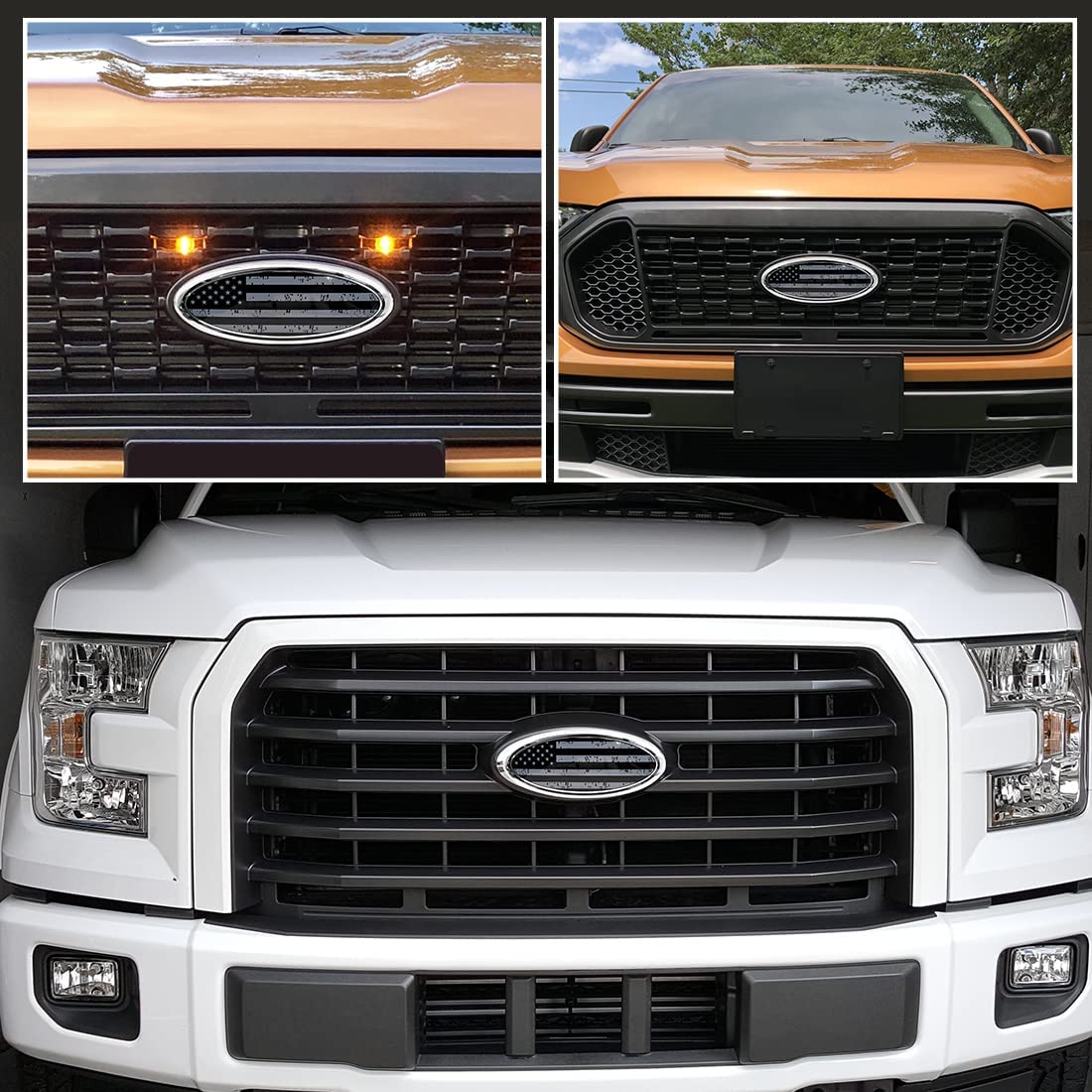 7 Inch For Ford F150 F350 FRONT Rear GRILLE Emblem TAILGATE US