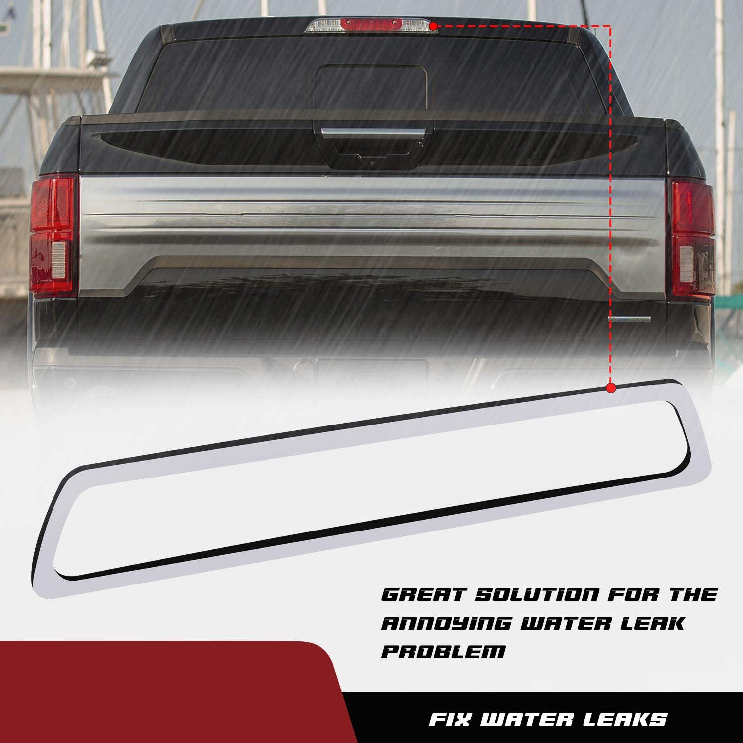 PIT66 Third Brake Light Gasket Seal, Compatible With 2009-2014 Ford F150 (Not Fit For Raptor) In | Whizz High Mount Stop Lights - Foto 6