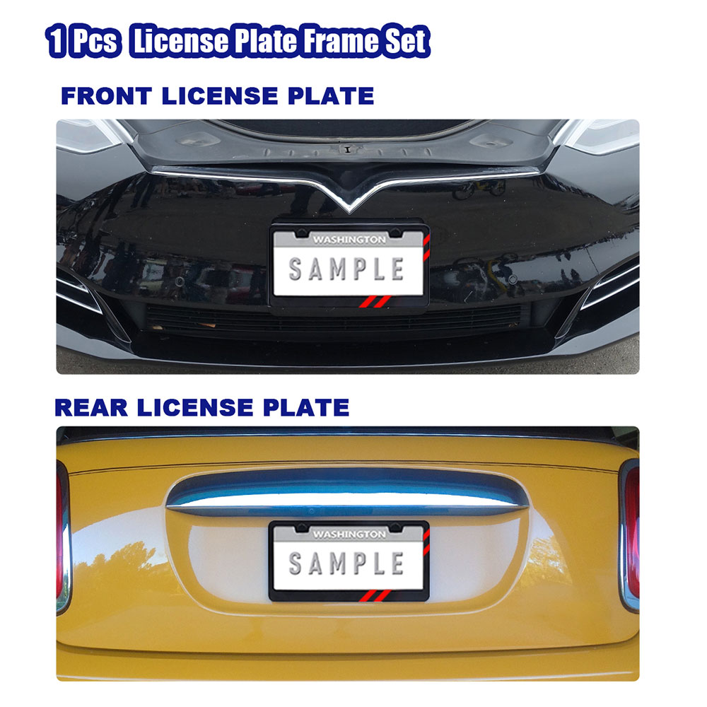 Red Aluminum License Plate Frame For Dodge Durango / Charger – Matte Finish