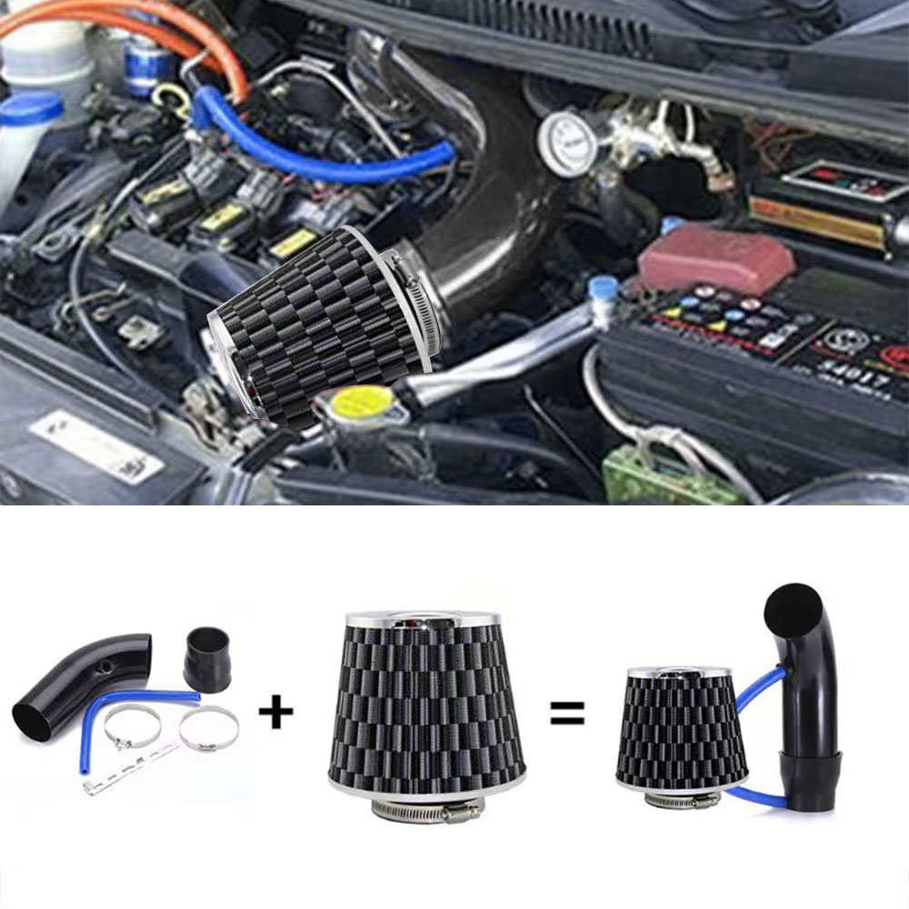 Raracing3'' Universal Cold Air Intake Filter Kit - Blue