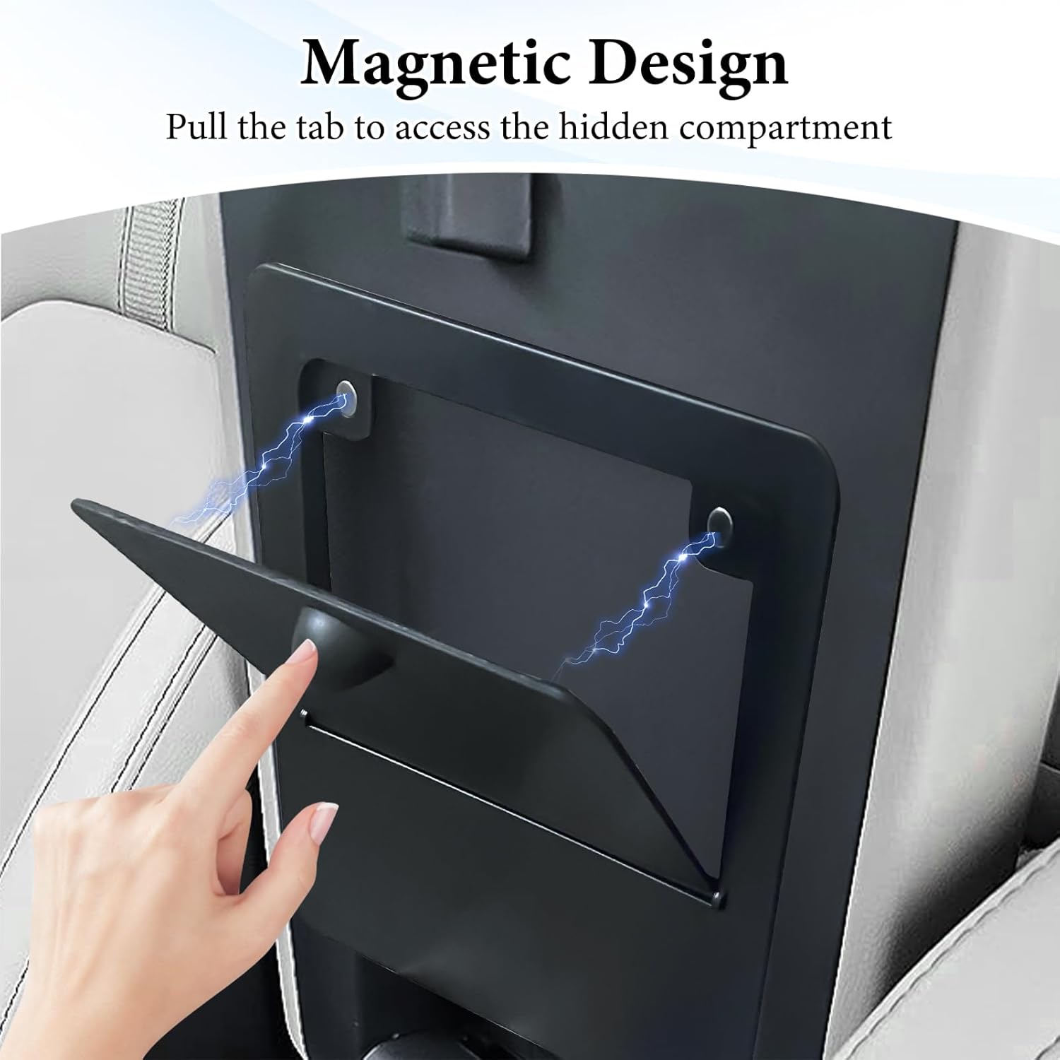 Black For 2023-2025 Honda Pilot Center Console Hidden Storage Box