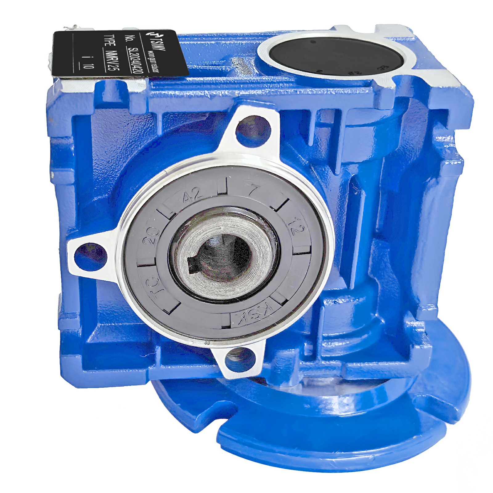 丸フランジ NMRV063 ウォーム減速機、比率 5:1 ～ 100:1 入力穴直径