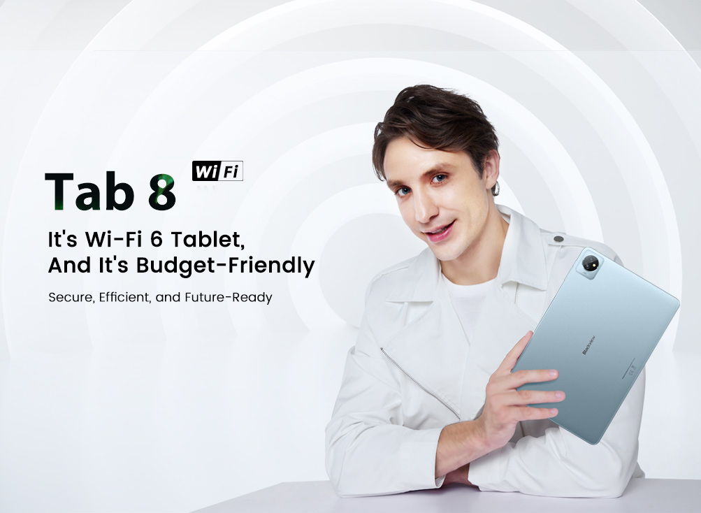 Blackview TAB 8 10.1 Pouces Tablette Tactile, Android 12 avec 5G/2.4G WiFi  6 Quad-Core,7Go RAM+128Go ROM/TF 1To,Batterie 6580mAh,Caméra