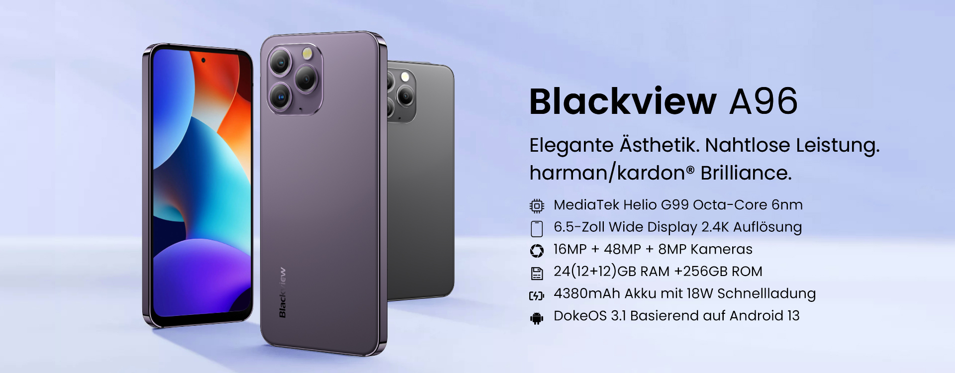 Blackview A96 Dual SIM 256 GB negro 24 GB RAM