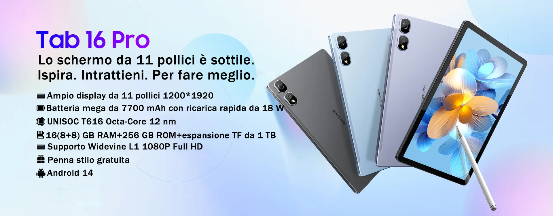 Tablet BLACKVIEW Active 8 Pro, 256 GB, 4G (LTE), 10,36 ", Nero - Foto 13