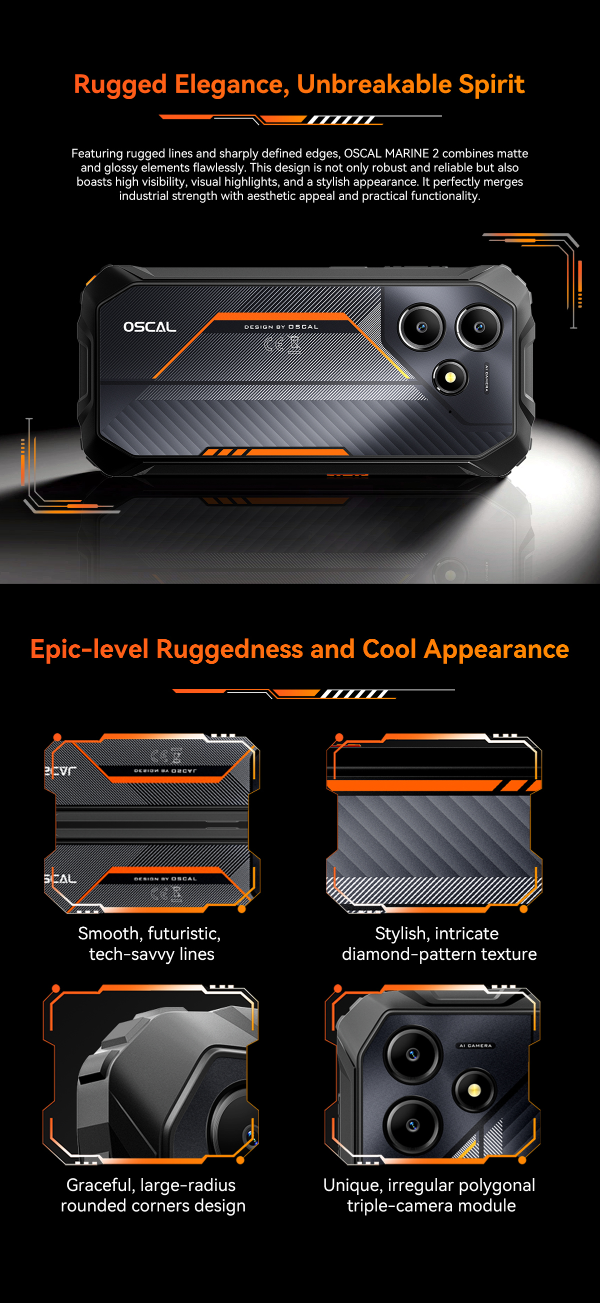 Blackview OSCAL MARINE 2 4G Rugged Smartphone 6.56