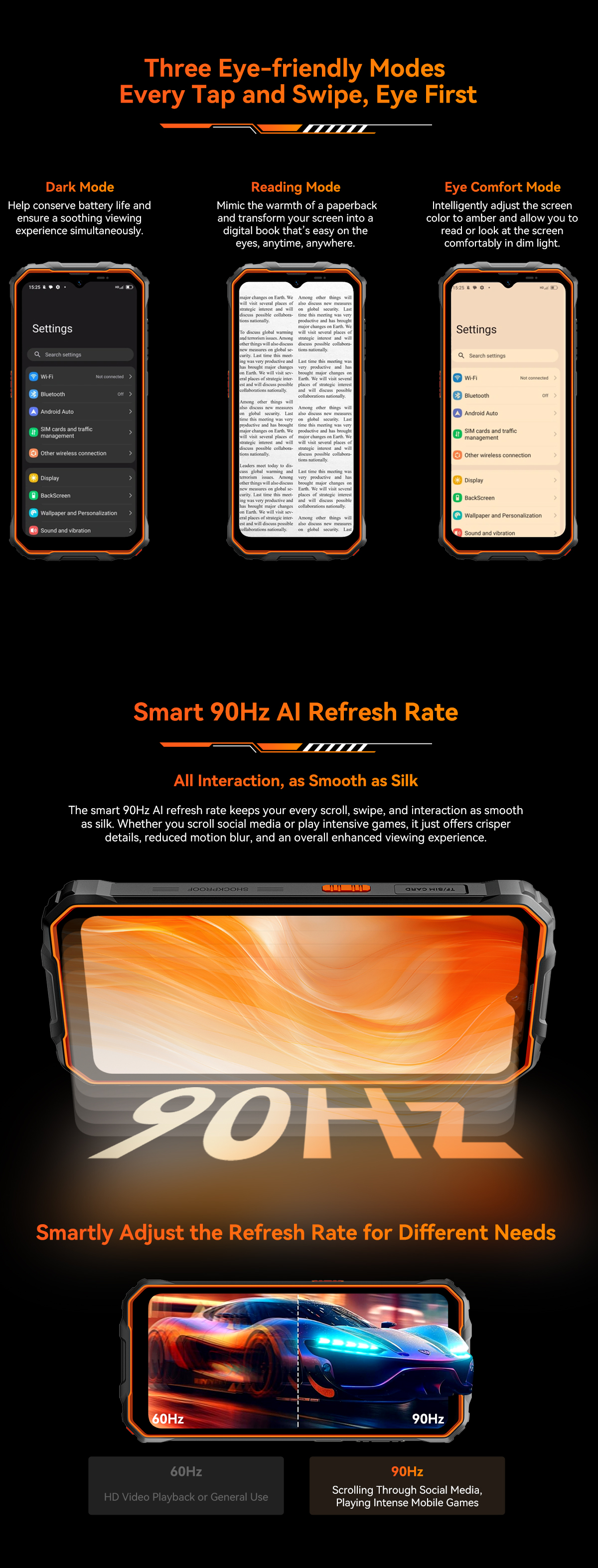 OSCAL MARINE 2 – Telefono Rugged 2025 Con Batteria 11000mAh, Android 15 E AI Gemini - 4
