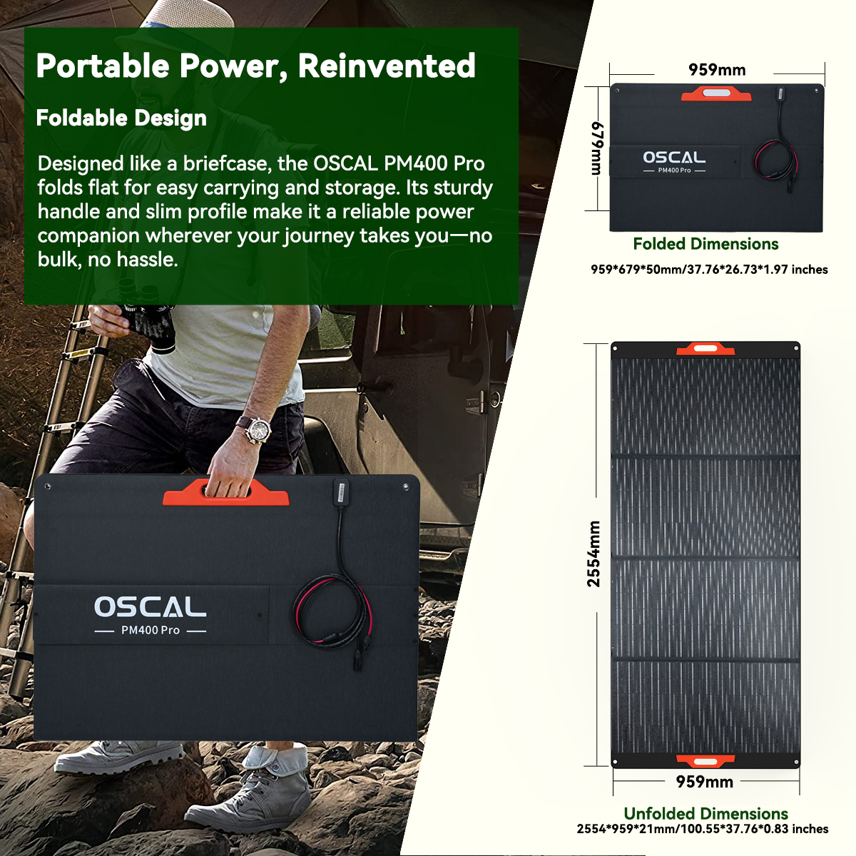 Blackview OSCAL 200W / 400W Solar Panel Kit Foldable Off Grid for
