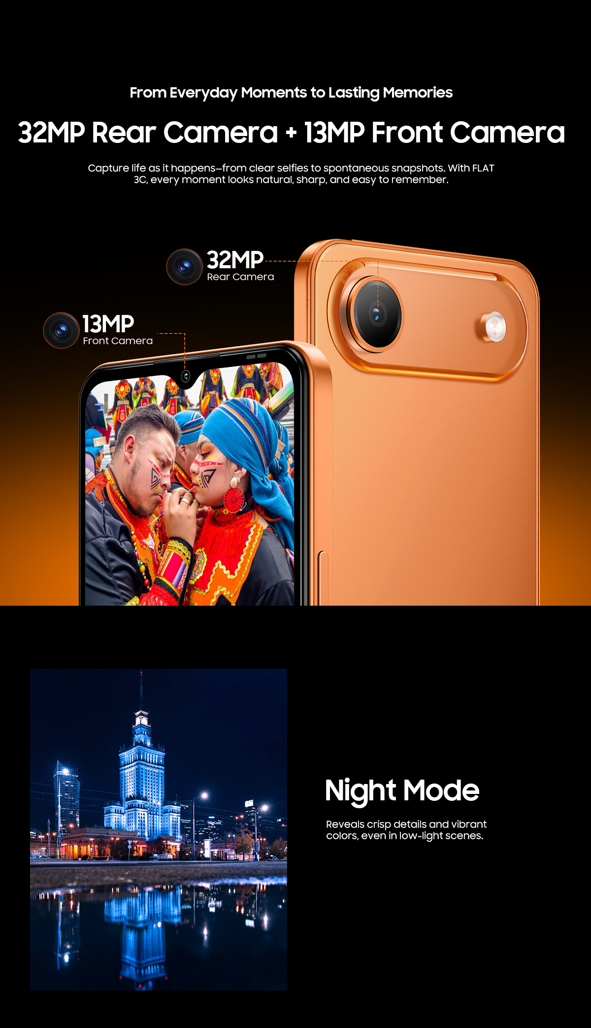 Blackview OSCAL FLAT 3C AI Smartphone 16GB+64GB 6.56