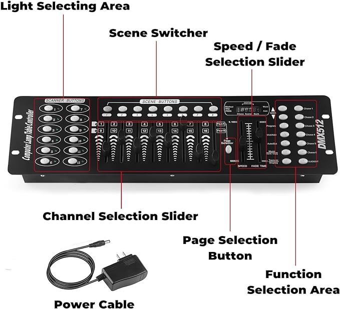 192 Channels DMX-512 Controller Operator Console Stage Party Light