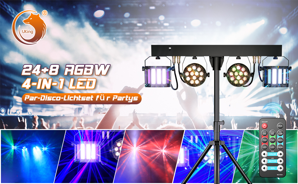 NLIGHTING® Light Stand Supporto Luci DJ LED da discoteca Stativo Luci DJ  Stand per fari LED da esterno Supporto per faretti e riflettori Treppiede  traversa a T Piedistallo pieghevole luci discoteca