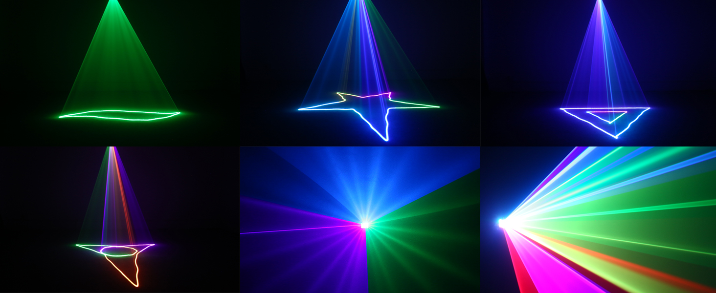 RGB Laser Projektor LED Bühnenlicht DMX Strobe Beam DJ Party Show  Lichteffekt