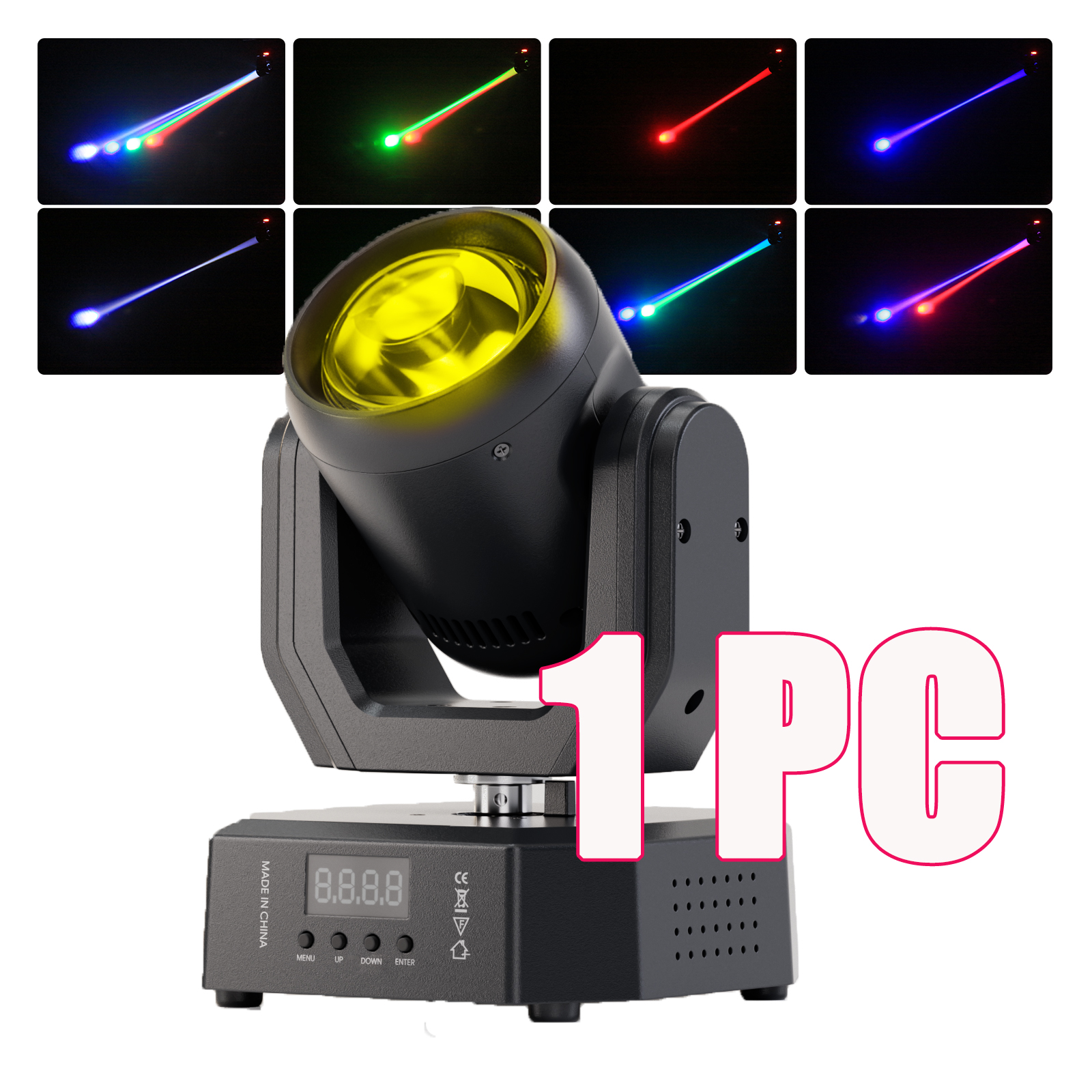 DJ Light Rotation 80W LED Moving Head Light RGBW DMX Remote Sound Lightweight
