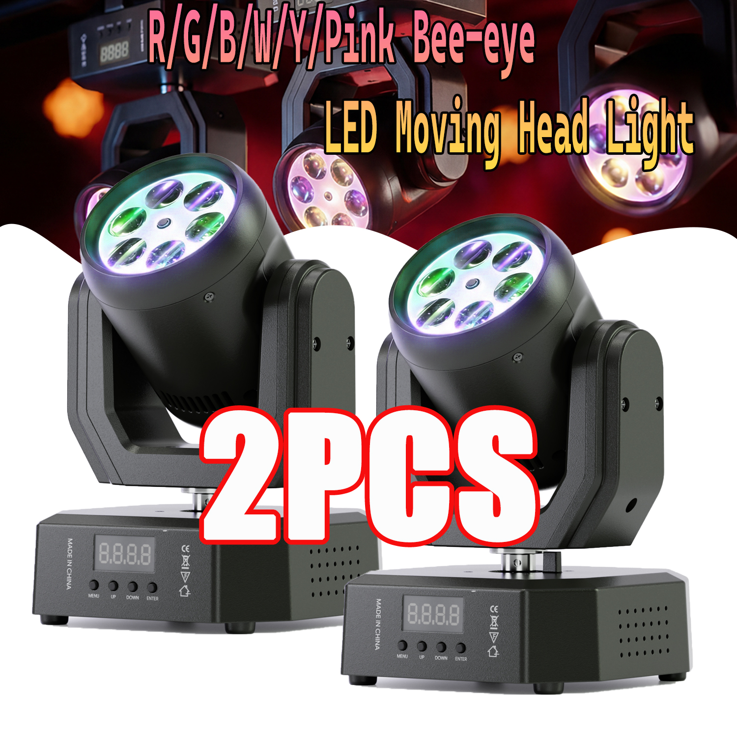 4in1 LED Beam Moving Head 80W Stage Lights DMX for DJ Party Disco Ceiling Mount