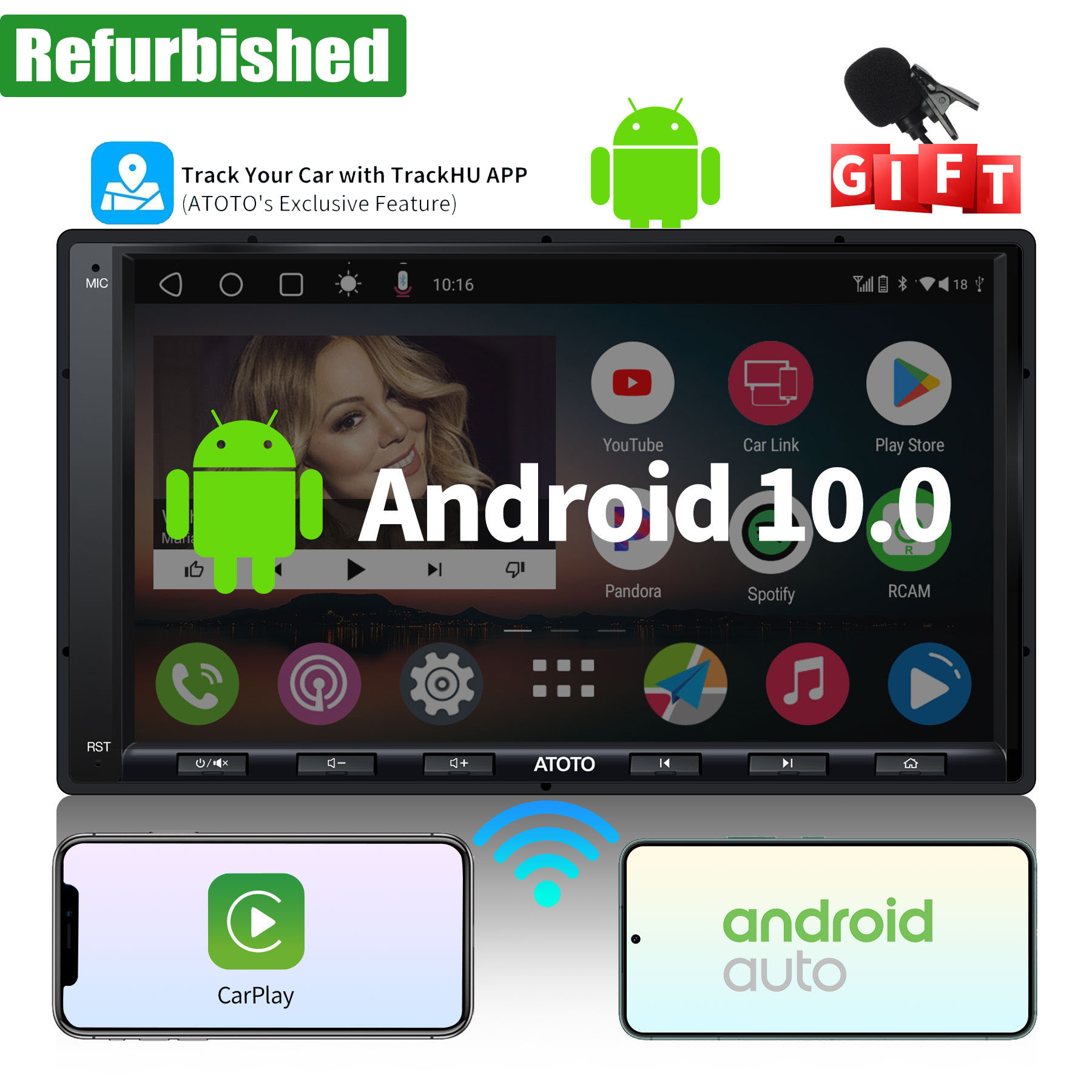 ATOTO AD5 Wireless CarPlay AI box Android Auto WIFI Adapter