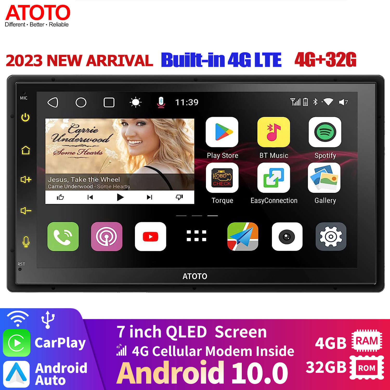 ATOTO　AD5 CarPlay ワイヤレス ai ボックス Amazon.com: ATOTOSELECT CarWav in-Car AI Wireless CarPlay