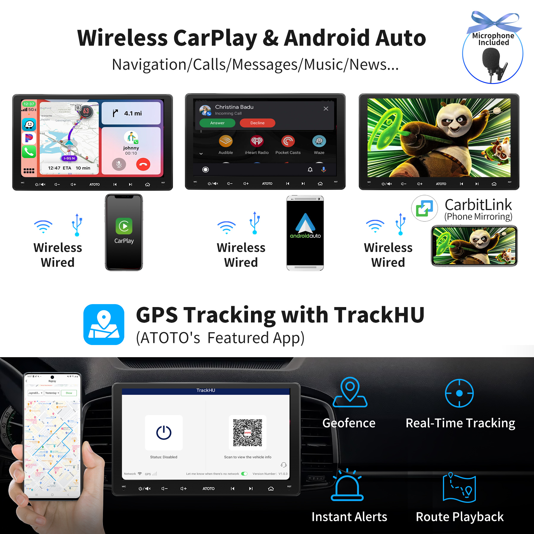 ATOTO S8 UN 9in 2DIN GPS Car Stereo 6G+128G AI Voice Android Auto